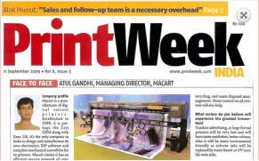 print week sep 2009,Siddharth Printing Machines Pvt. Ltd.